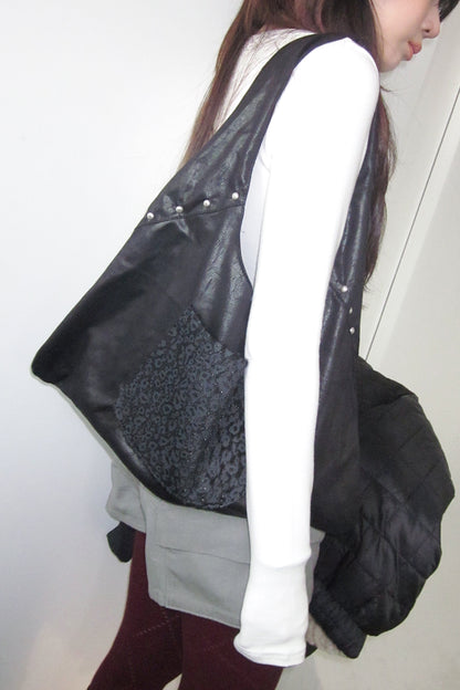 Leopard Leather Shoulder Bag