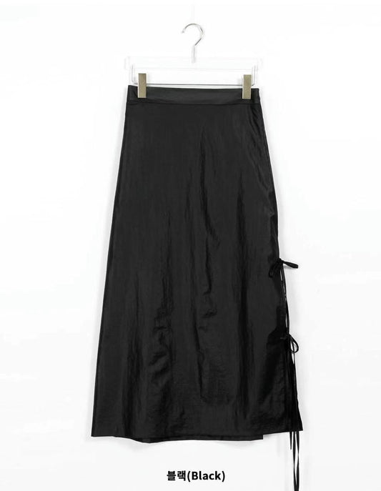 Tie-up Ribbon Nylon Skirt