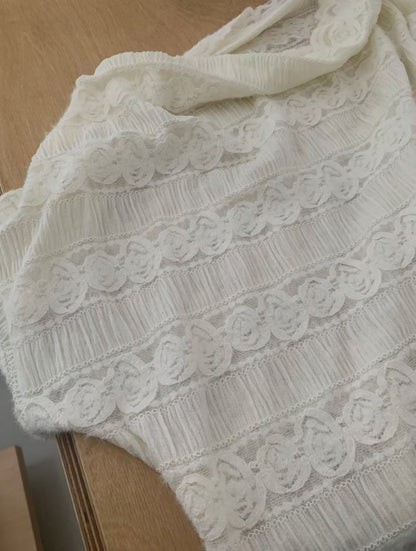 Brushing Off-shoulder Knit Top