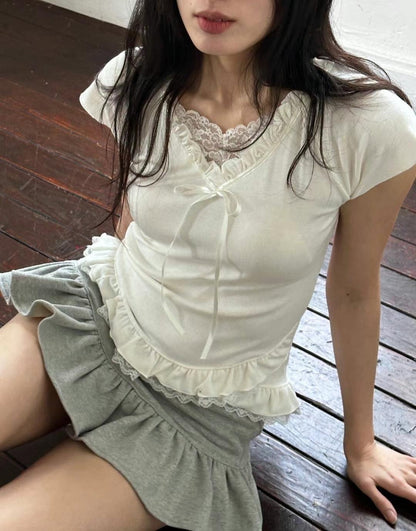 Lace Frill Top