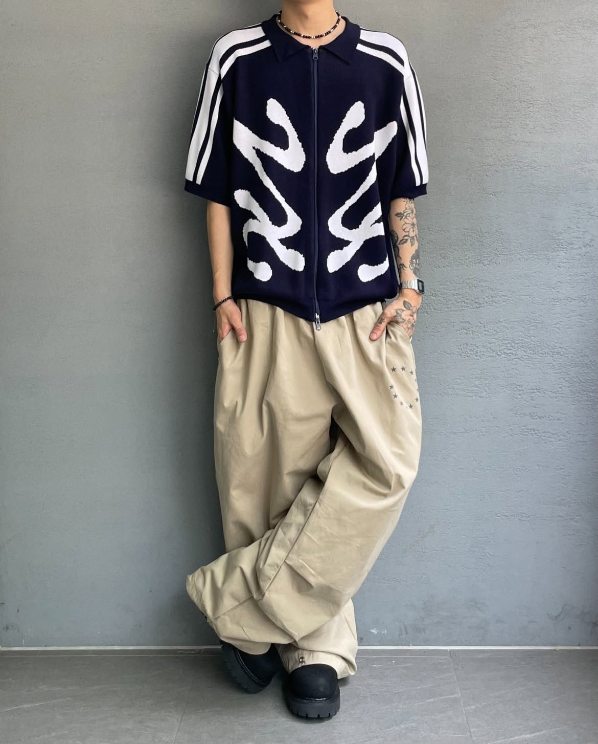 Flying Track Zip-up Knitwear