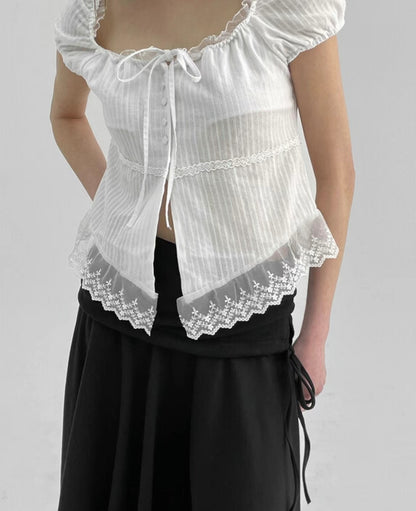 Two-ways Lace Blouse