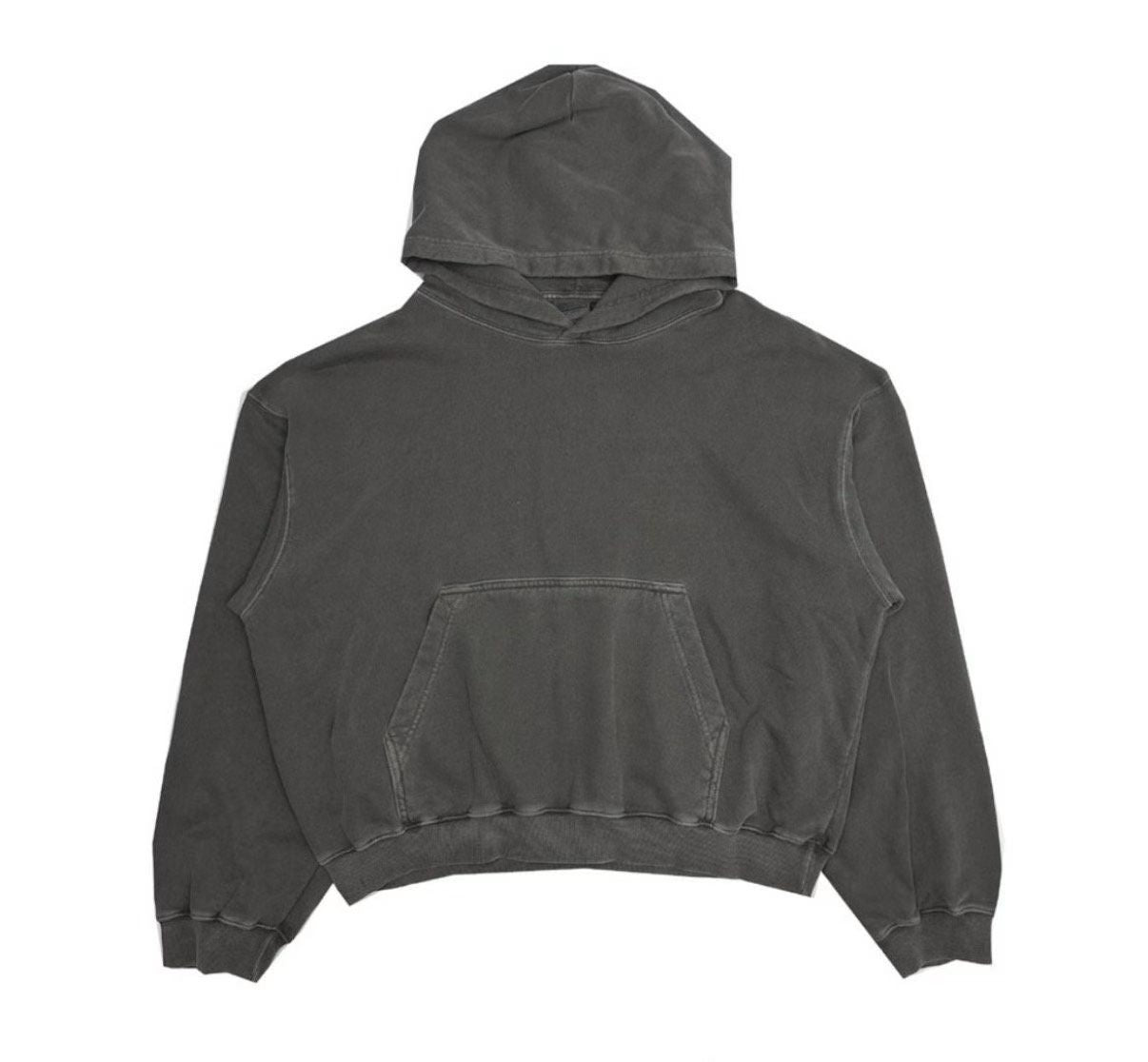Dying Washed Short-cut Hoodie