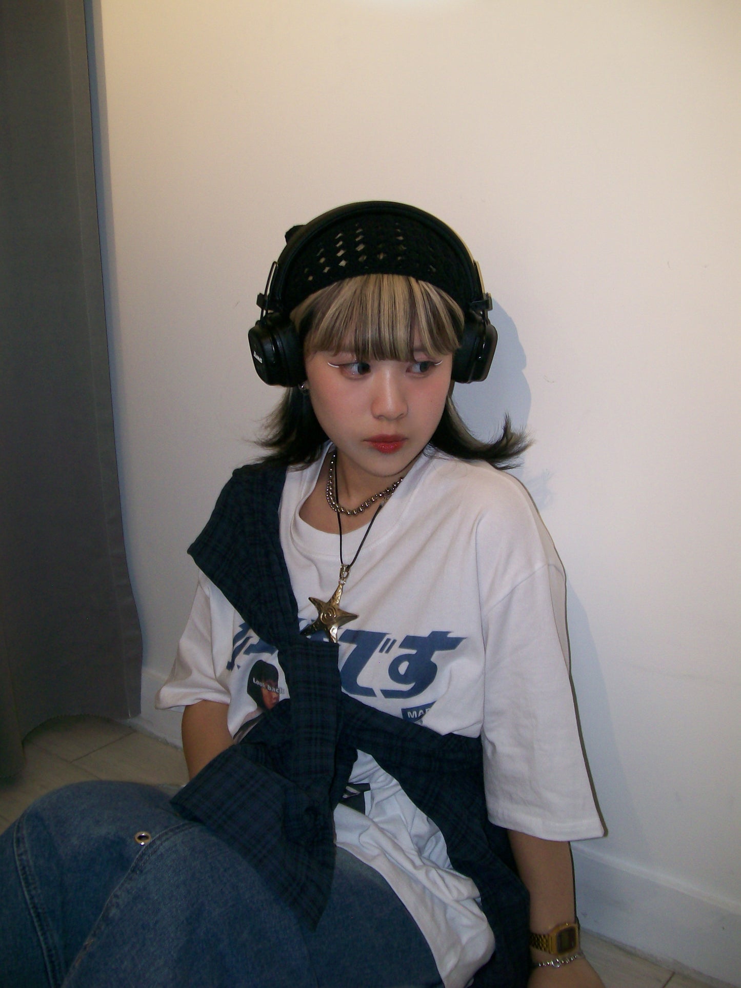 Veiled Checkered Long-sleeve Shirt （預訂）