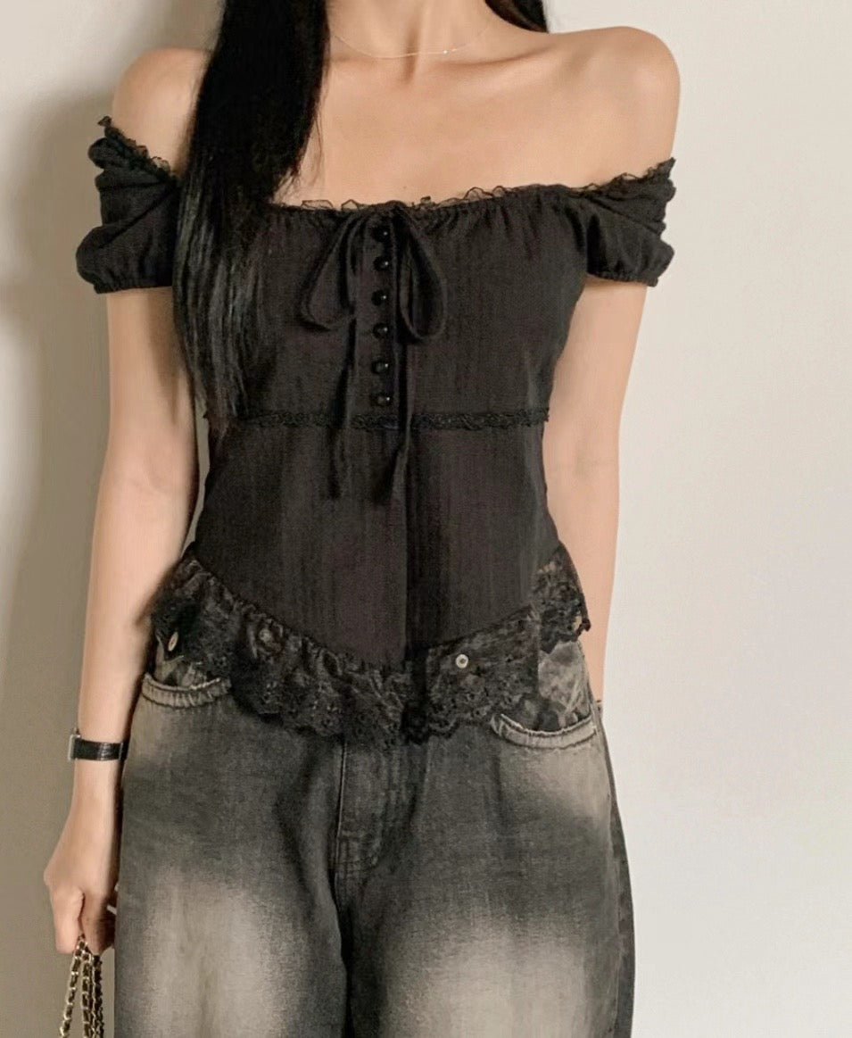 Two-ways Lace Blouse