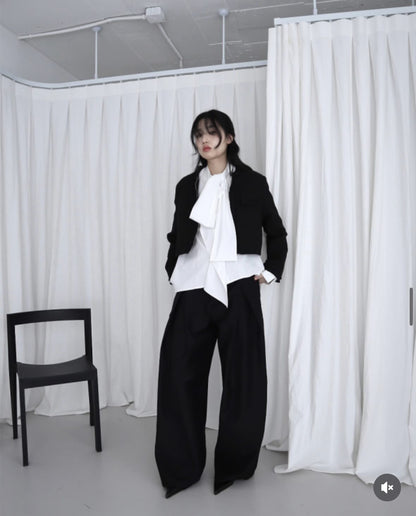 Pleated Loose Suit Pants