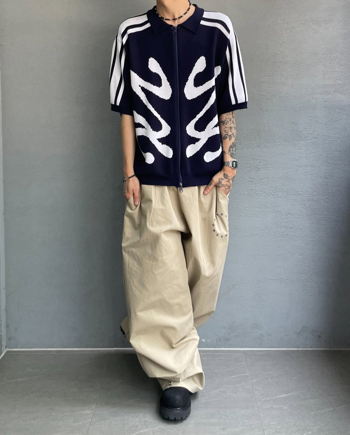 Flying Track Zip-up Knitwear