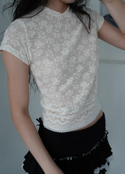 Scarlet See-through Top