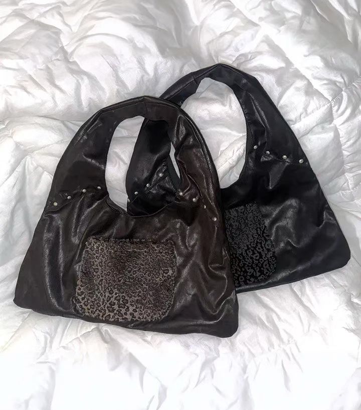 Leopard Leather Shoulder Bag
