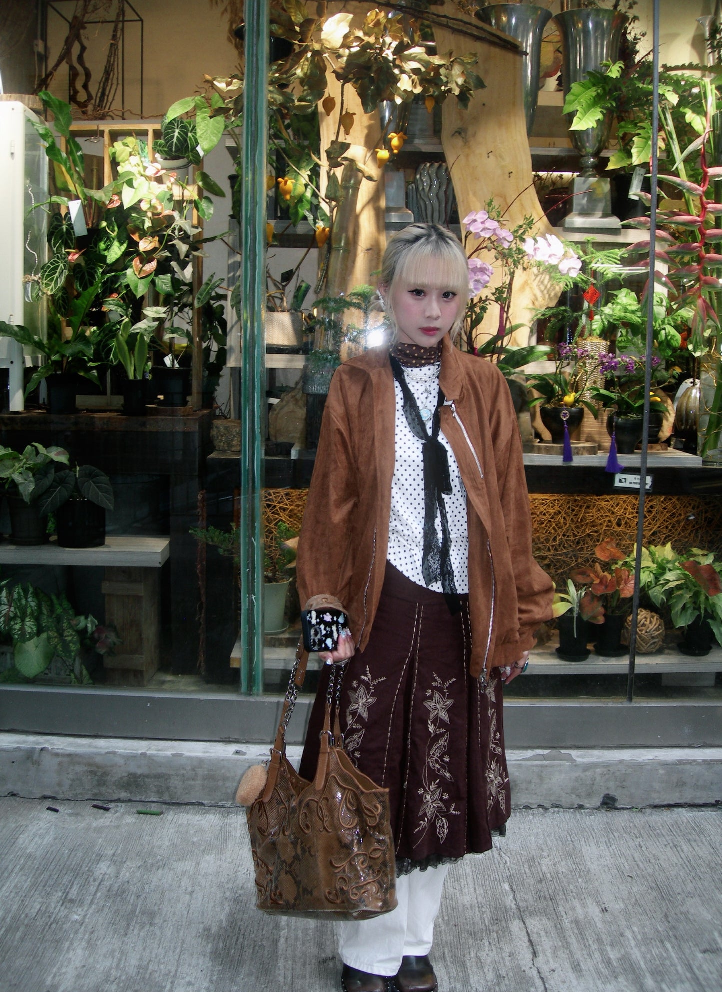 Suede Double Zipper Jacket