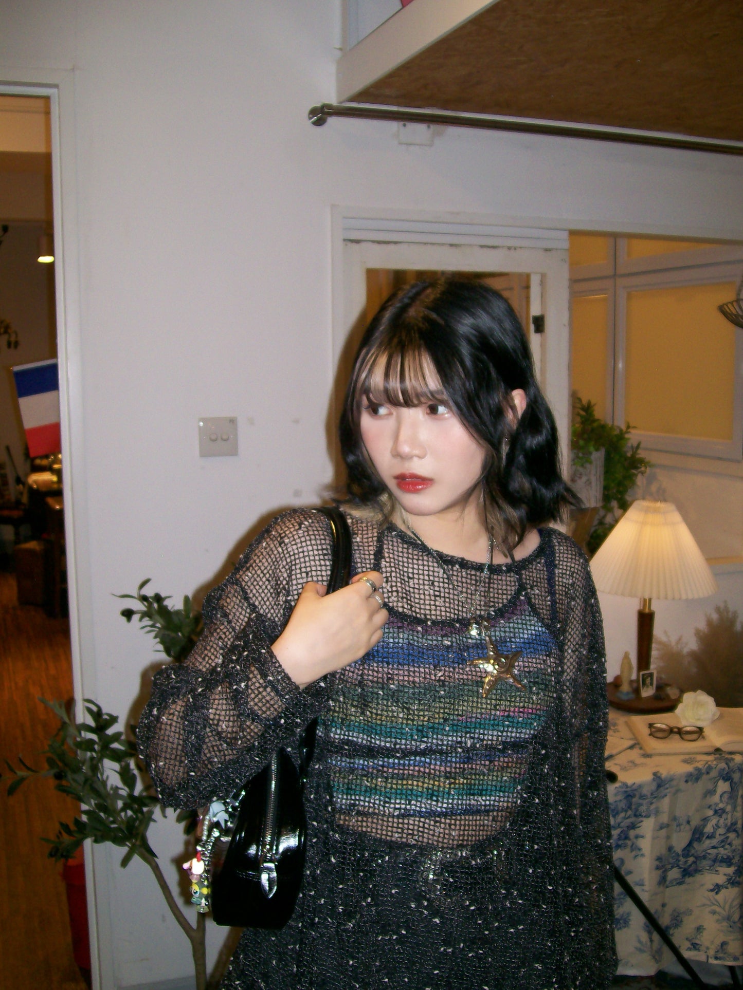 See-Through Mesh Knit Top