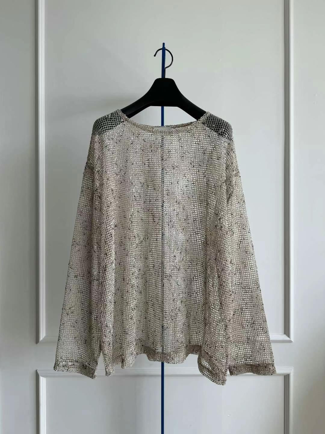 See-Through Mesh Knit Top