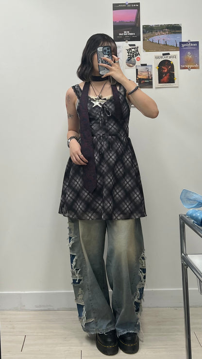 Side Damaged Vintage Denim Jeans (預訂）