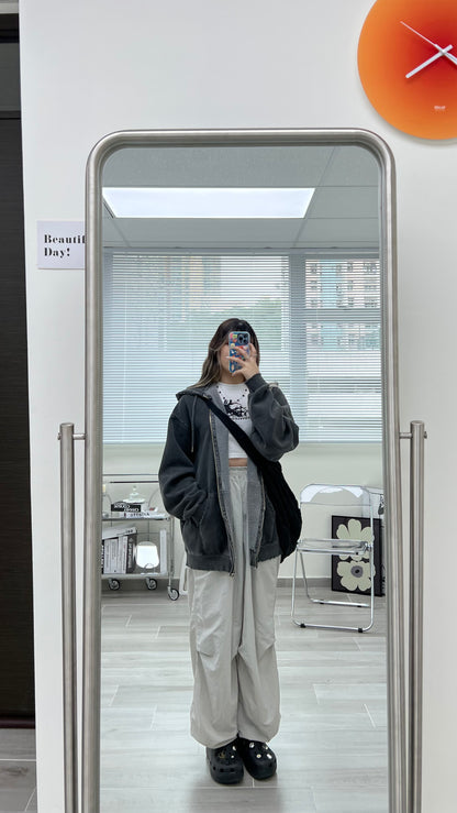 Vintage Dying Zip-Up Hoodie