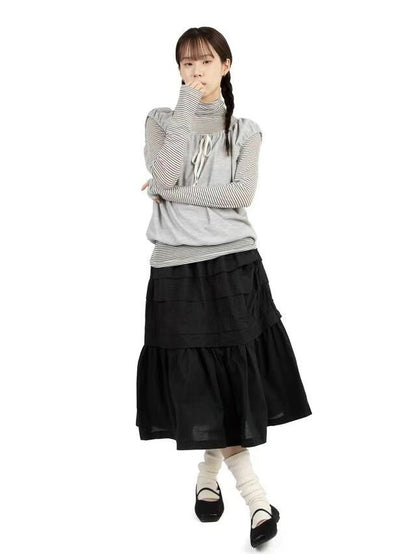 Milky Frill Flare Skirt