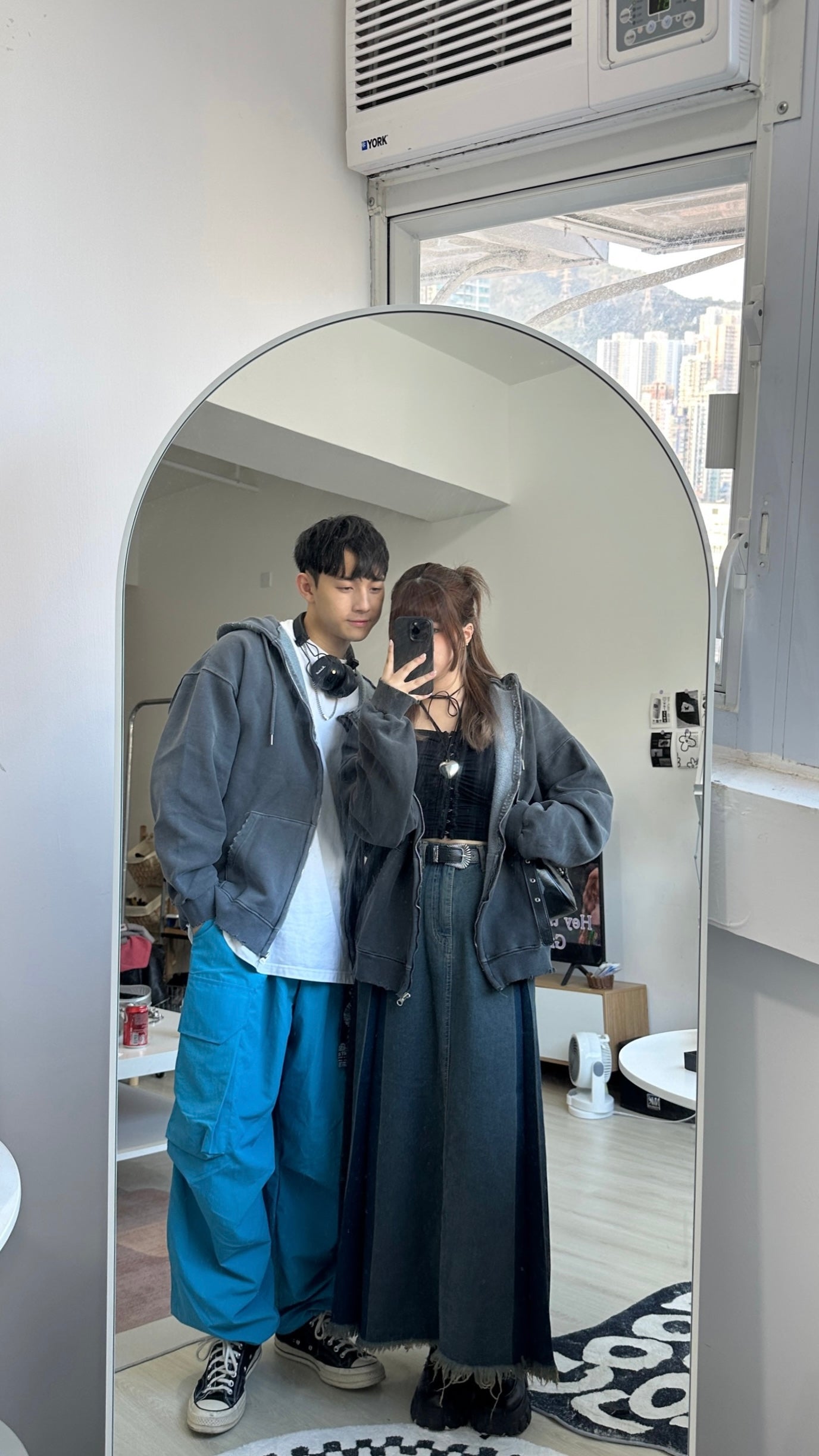 Vintage Dying Zip-Up Hoodie