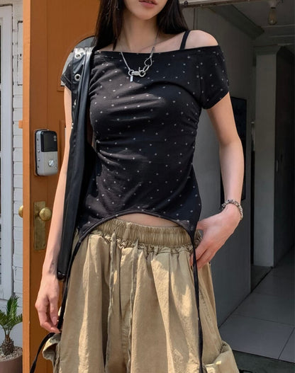 Starry Off-shoulder Top