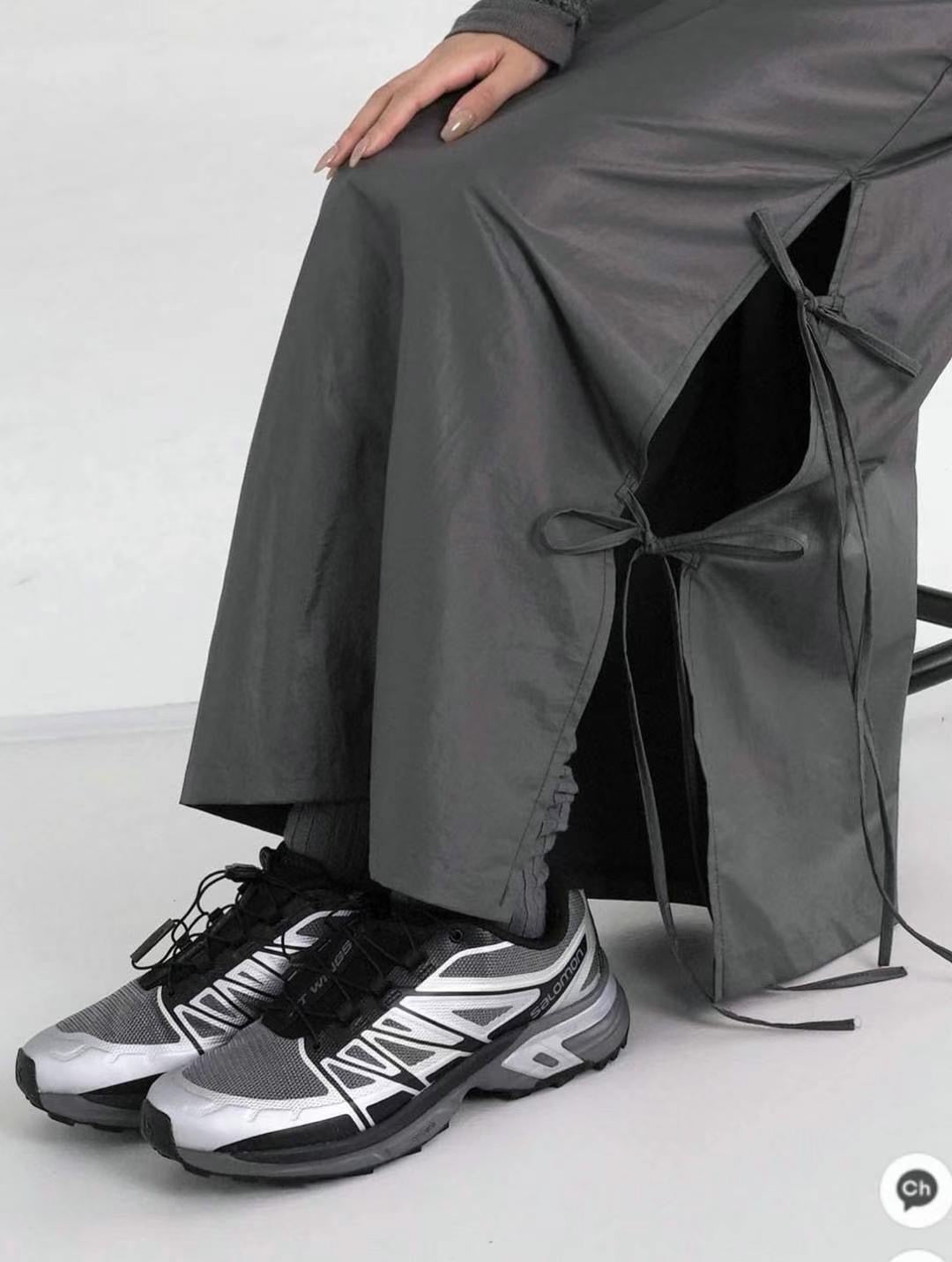 Tie-up Ribbon Nylon Skirt