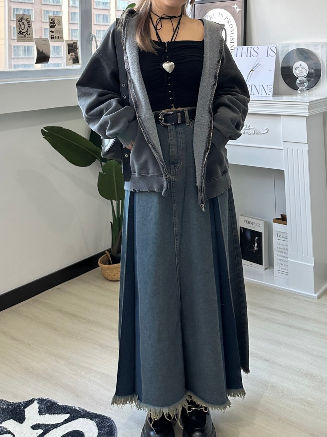 Vintage Dying Zip-Up Hoodie