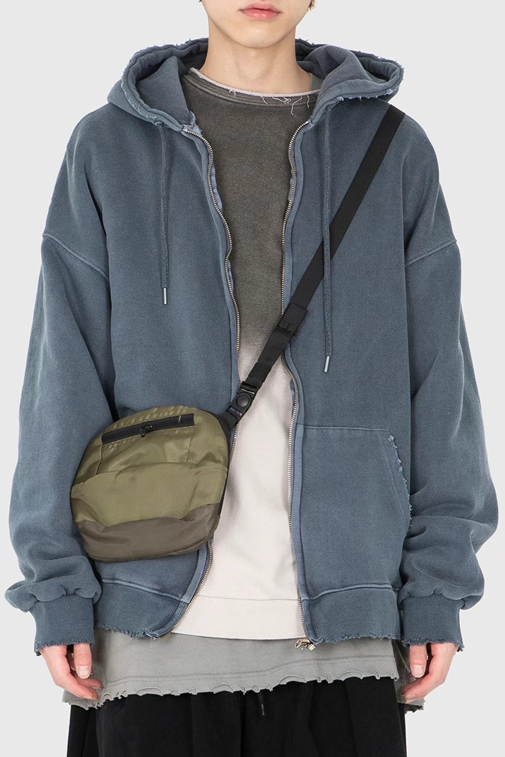 Vintage Dying Zip-Up Hoodie