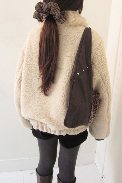 Leopard Leather Shoulder Bag