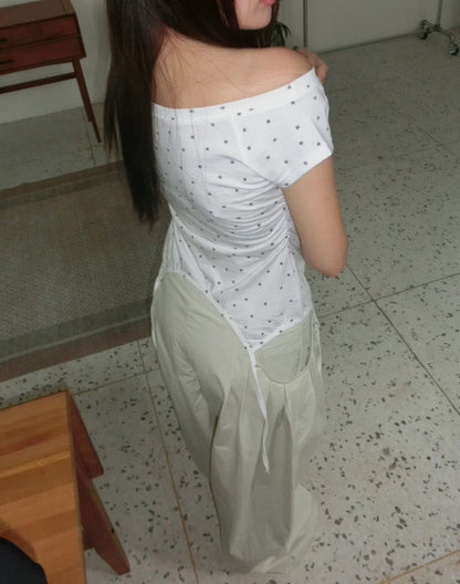 Starry Off-shoulder Top