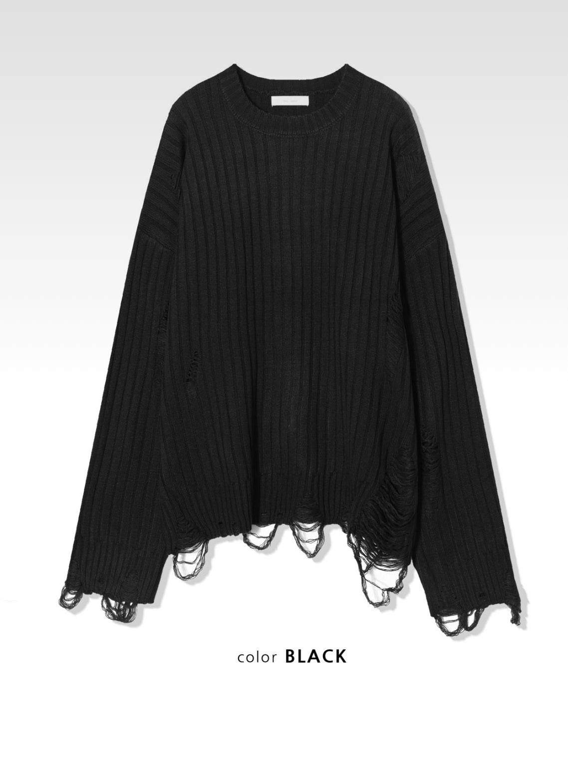 Ribbed Damage Knitwear