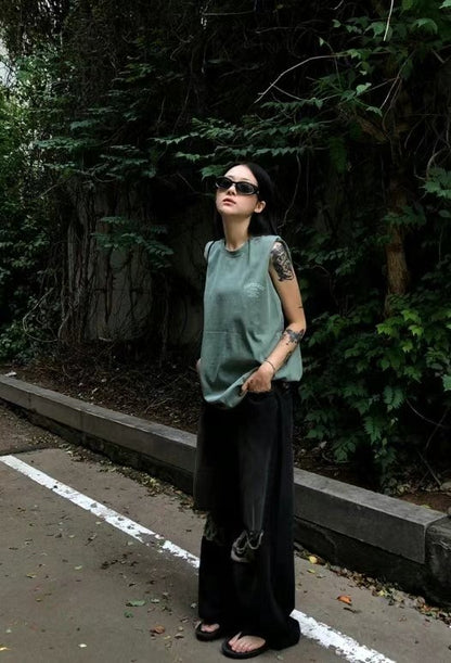 Ripped Baggy Denim Jeans (預訂)