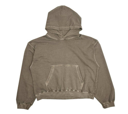 Dying Washed Short-cut Hoodie