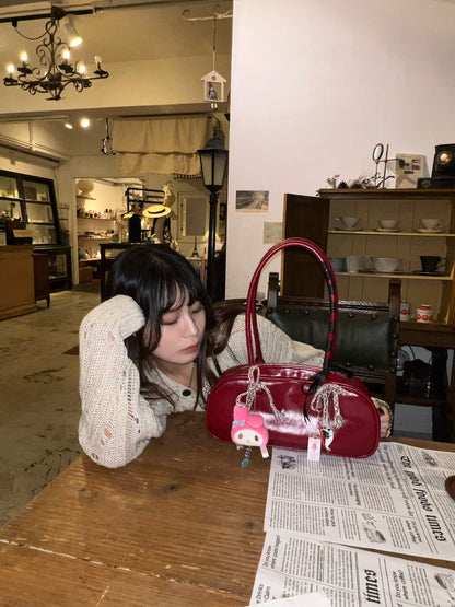 Leather Baguette Bag