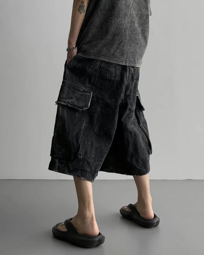 Fringe Cargo Shorts