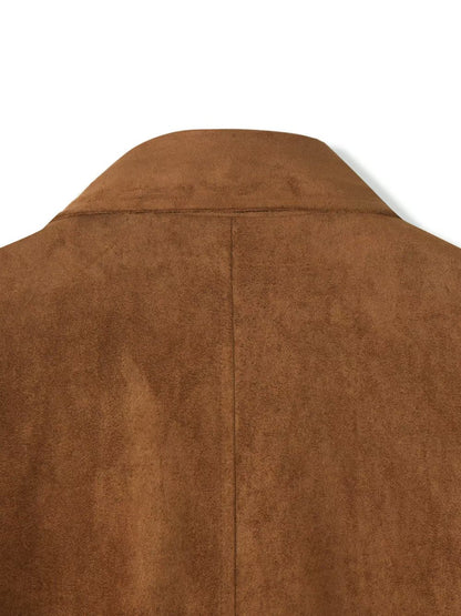 Suede Double Zipper Jacket