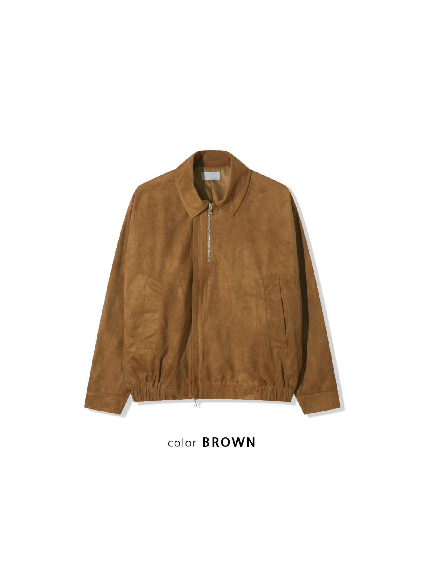 Suede Double Zipper Jacket