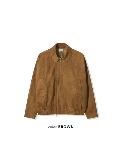 Suede Double Zipper Jacket