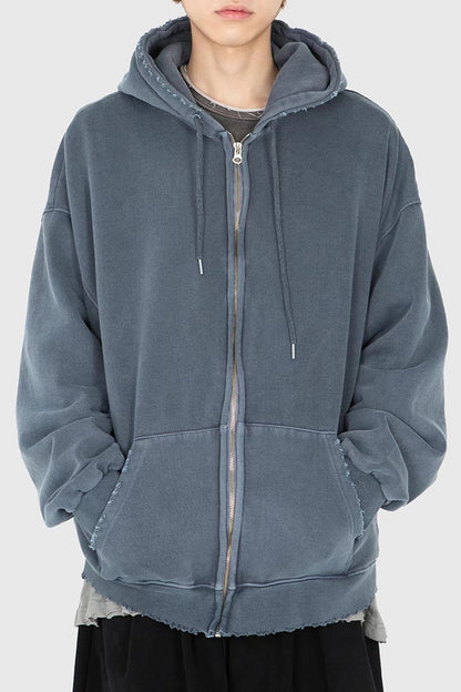 Vintage Dying Zip-Up Hoodie