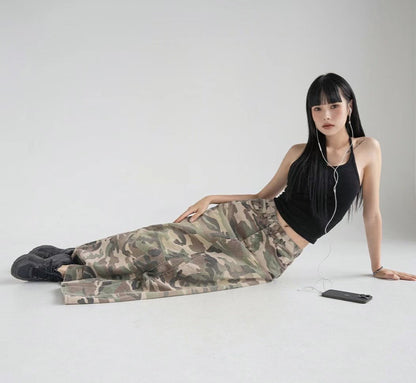 Camouflage Pattern A-line Skirt