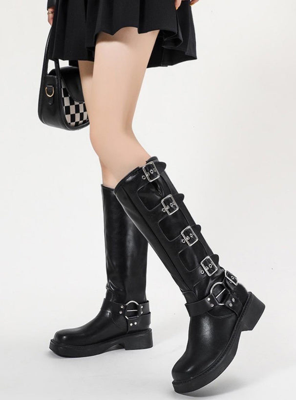 Retro Buckle Boots (預訂)
