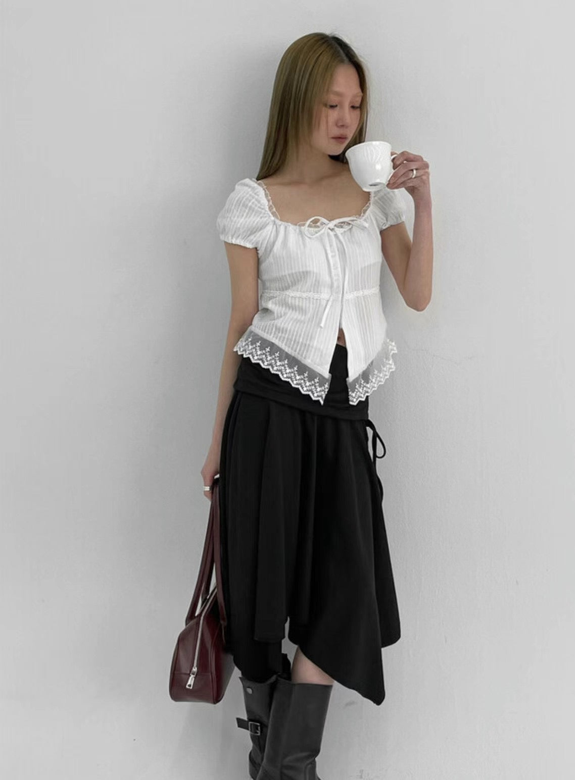 Two-ways Lace Blouse