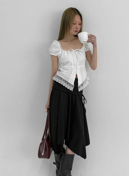 Two-ways Lace Blouse