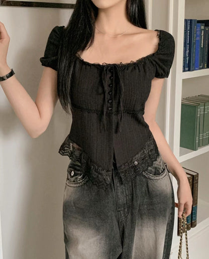 Two-ways Lace Blouse