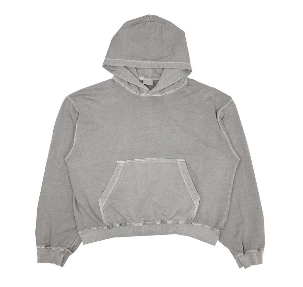 Dying Washed Short-cut Hoodie