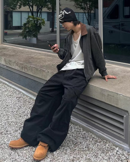 Vintage Crop Work Jacket