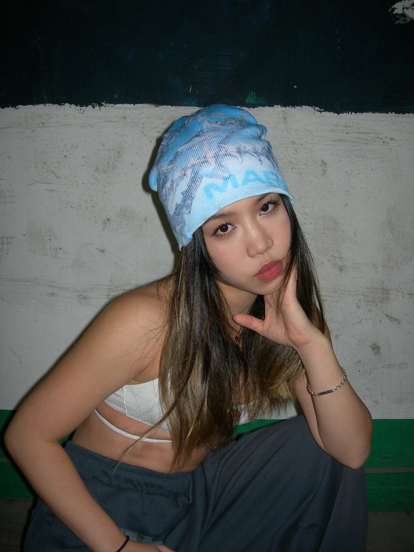 Cybersculpture Printed Beanie