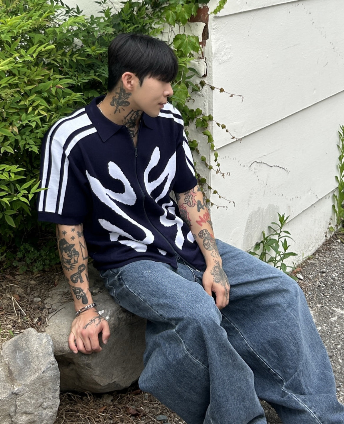 Flying Track Zip-up Knitwear