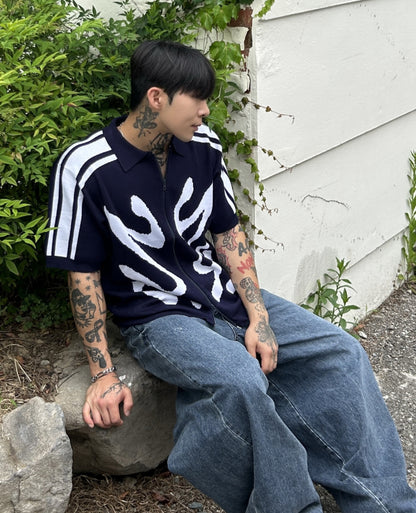 Flying Track Zip-up Knitwear