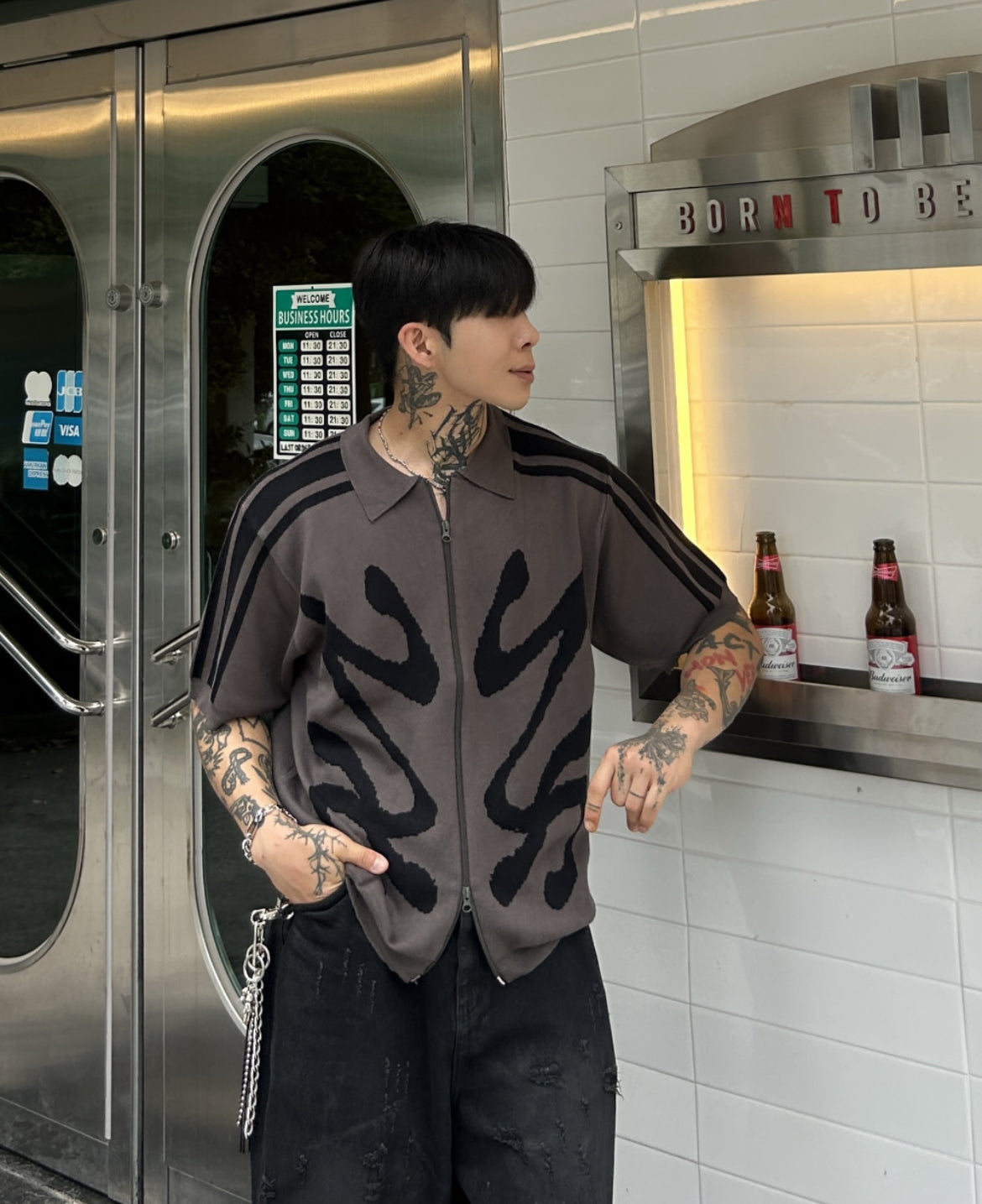 Flying Track Zip-up Knitwear