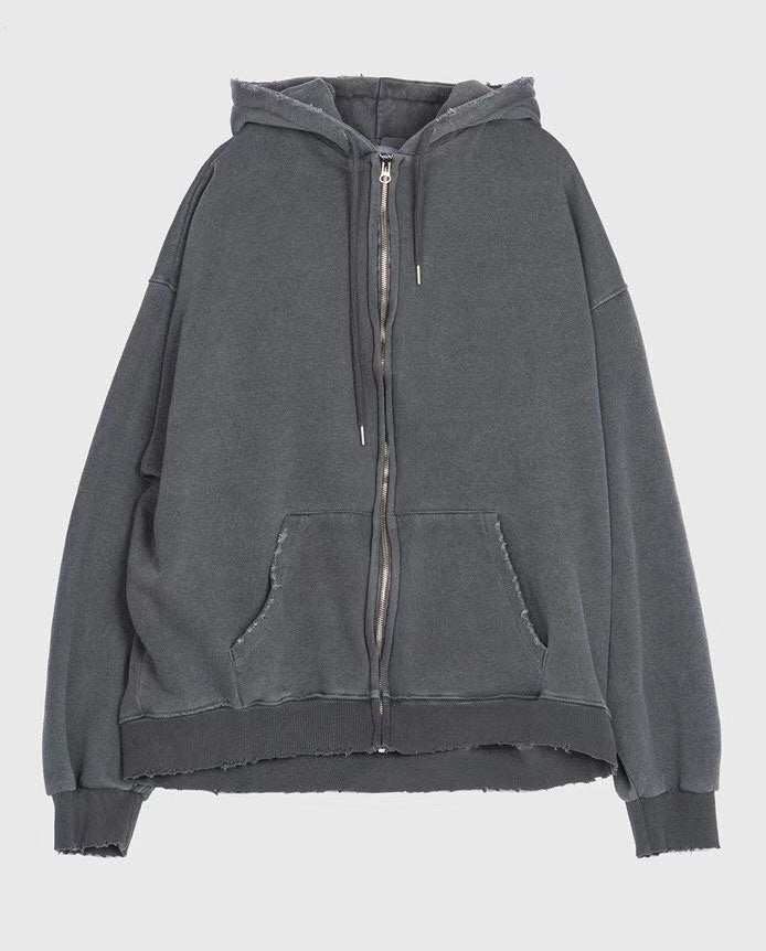 Vintage Dying Zip-Up Hoodie