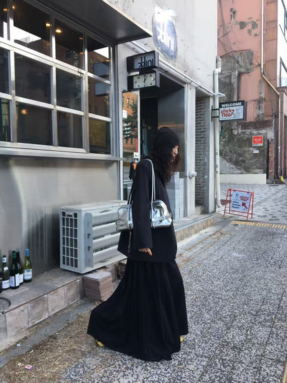 Irregular Pleated Suit Dress