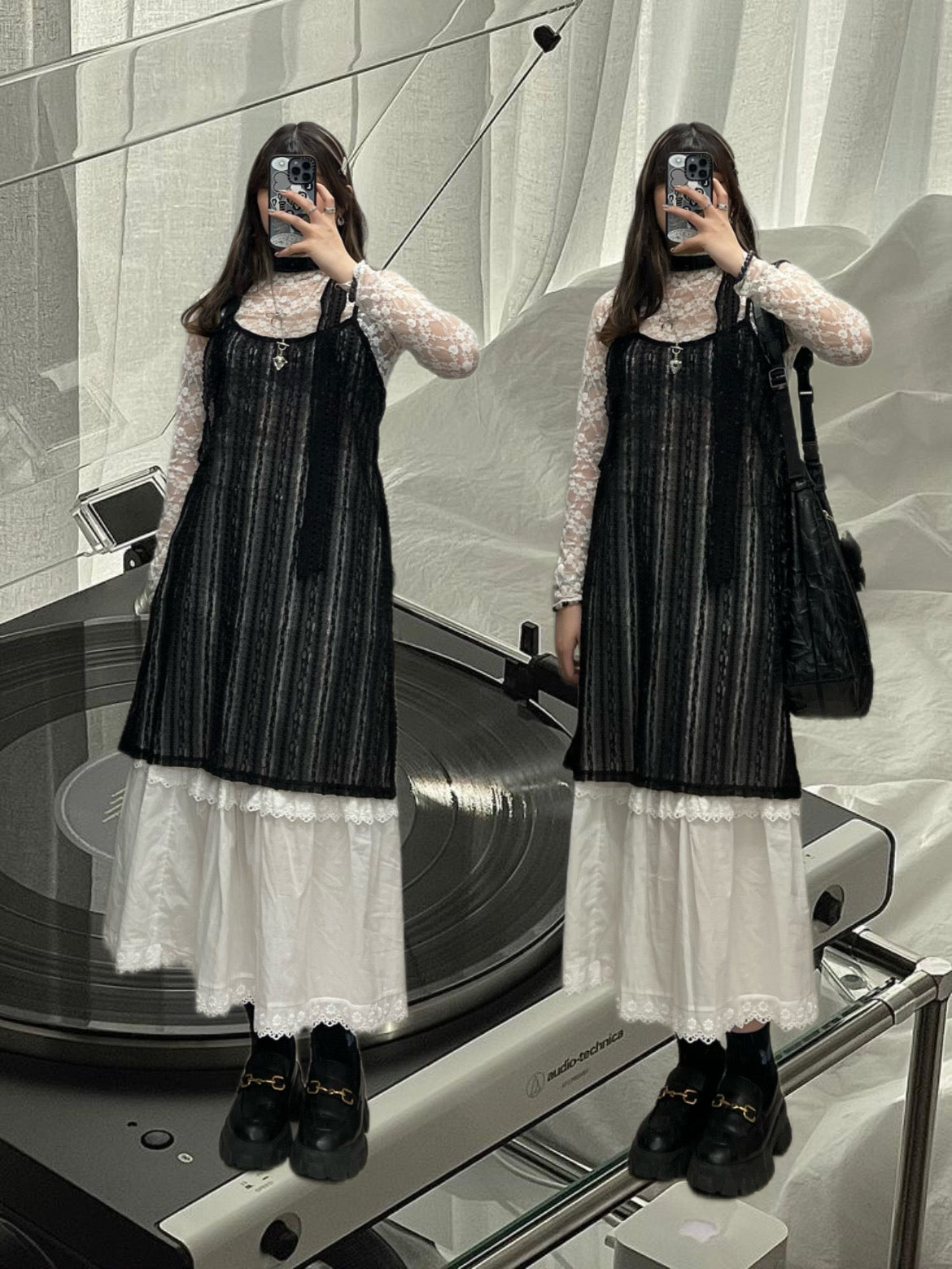 Lace Embroidered Long Skirt