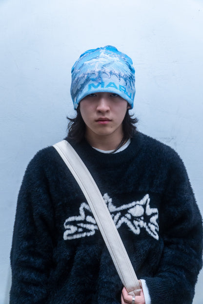 Cybersculpture Printed Beanie